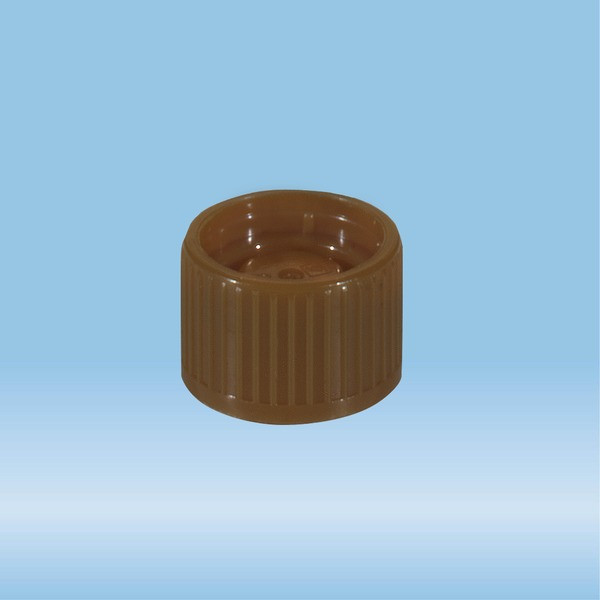 Screw cap, brown, suitable for tubes Ø 15.3 mm