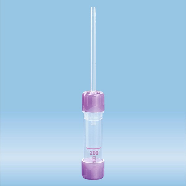 Microvette® 200 K3 EDTA, 200 µl, cap violet, flat base Tubes