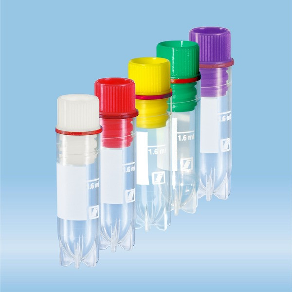 CryoPure tubes, 2 ml, QuickSeal screw cap, colour mix