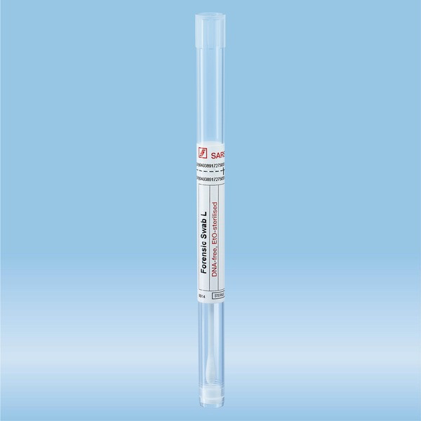 Forensic swab, round, in the tube with ventilation membrane, ISO 18385, 85 mm, viscose