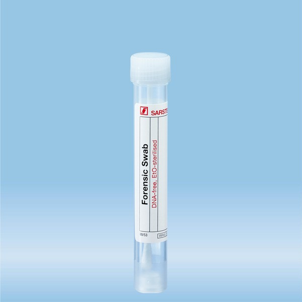 Forensic swab, round, in the tube with ventilation membrane, ISO 18385, 93 mm, viscose