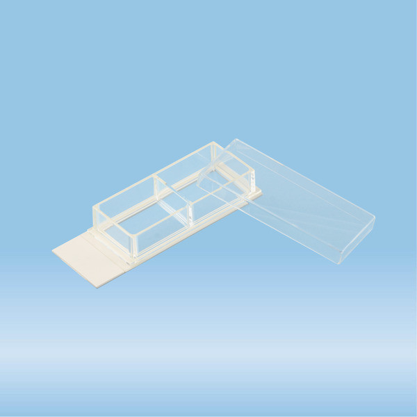 x-well cell culture chamber, 2 wells, on lumox® slide, removable frame