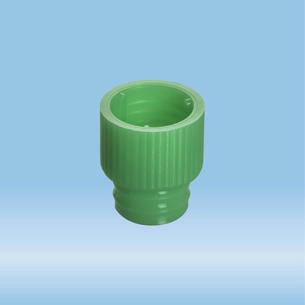 Push cap, green, suitable for tubes Ø 12 mm