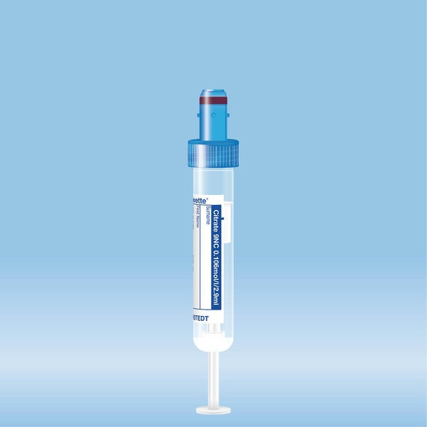 S-Monovette® Citrate 3.2%, 2.9 ml, cap blue, (LxØ): 65 x 13 mm, with paper label