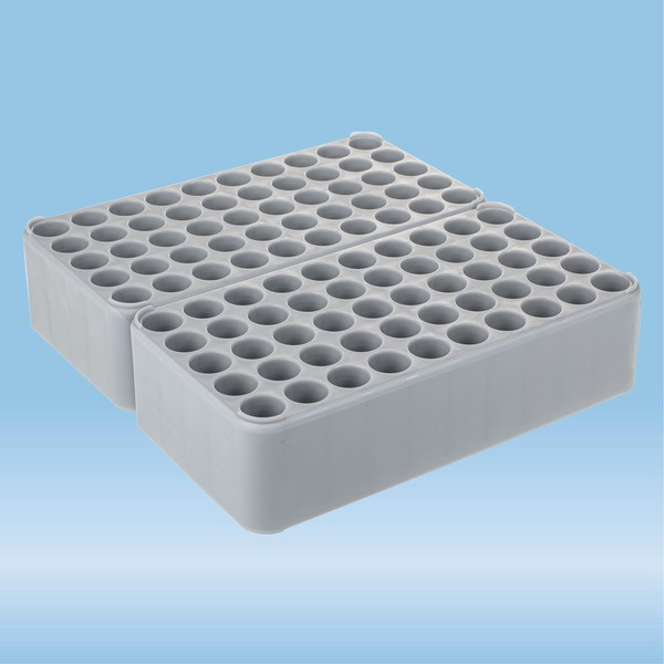 Double block rack D13, Ø opening: 13 mm, 10 x 10, grey