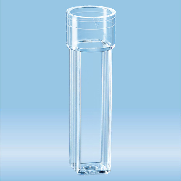 Cuvette, 4.2 ml, (HxW): 55 x 12 mm, PS, transparent, optical sides: 2
