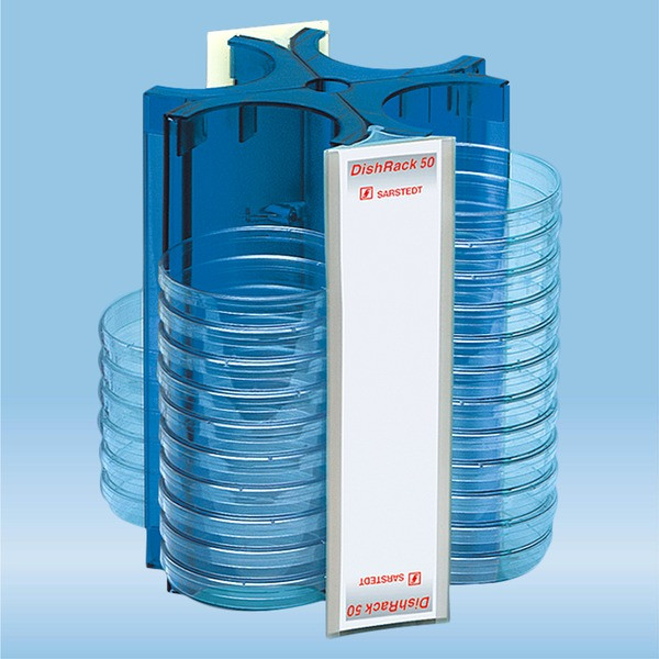 DishRack, height: 240 mm, blue, for 52 petri dishes with 92 mm Ø