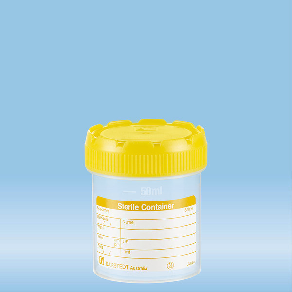 Multi-purpose container, max. volume: 70 ml, (LxØ): 55 x 44 mm, graduated, PP, transparent, with pap