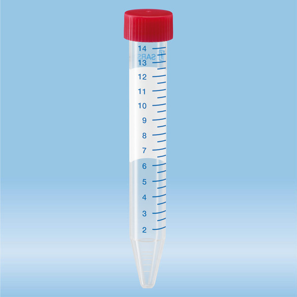 Screw cap tube, 15 ml, (LxØ): 120 x 17 mm, PP, with print