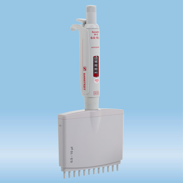 Sarpette® M, 12-channel, variable, 0.5 µl - 10 µl, grey, 1 piece(s)/case