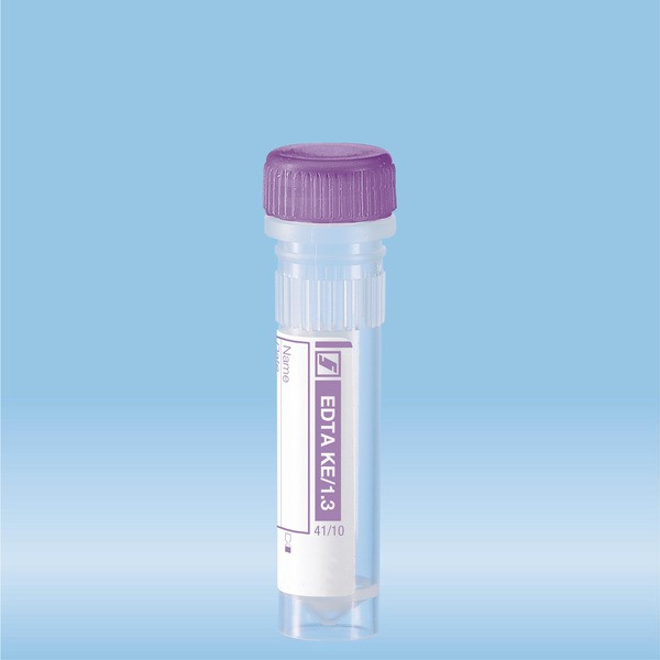 Micro sample tube K3 EDTA, 1.3 ml, screw cap, ISO