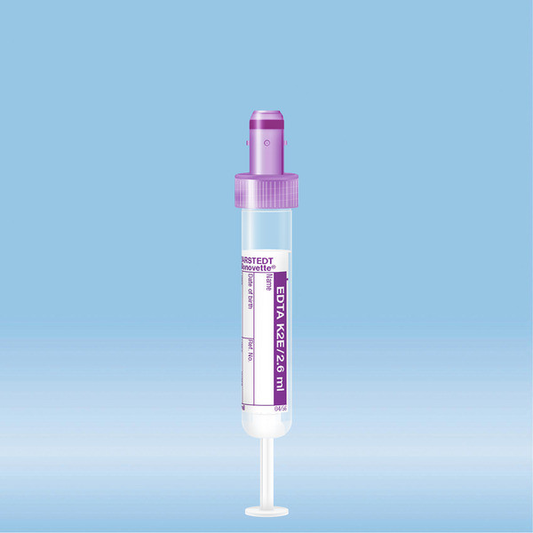 S-Monovette® EDTA K2E, 2.6 ml, cap violet, (LxØ): 65 x 13 mm, with paper label