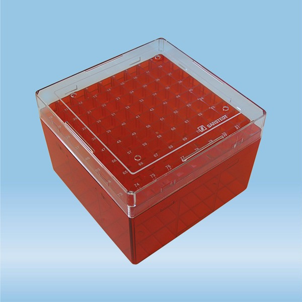 Cryobox, 132 x 132 x 95 mm, format: 9 x 9, for 81 collection tubes