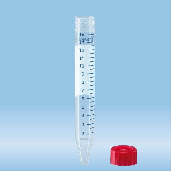 Screw cap tube, 15 ml, (LxØ): 120 x 17 mm, PS, with print