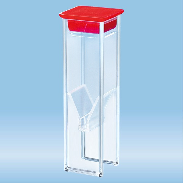 UV cuvette, 2 ml, (HxW): 45 x 12.5 mm, special plastic, transparent, optical sides: 2