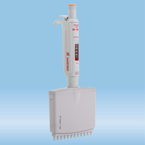 Sarpette® M, 12-channel, variable, 30 µl - 300 µl, orange, 1 piece(s)/case