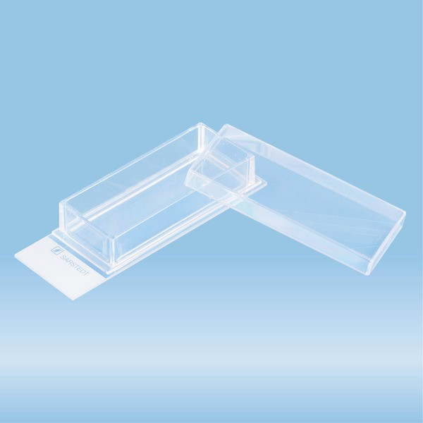 x-well cell culture chamber, 1 well, on glass slide, removable frame