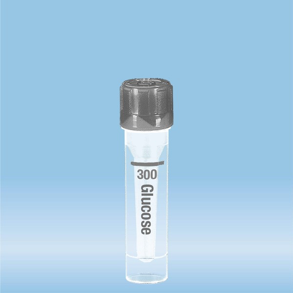 Microvette® 300 Fluoride/heparin, 300 µl, cap grey, flat base