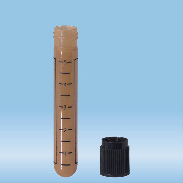Screw cap tube, 5 ml, (LxØ): 75 x 13 mm, round base, PP