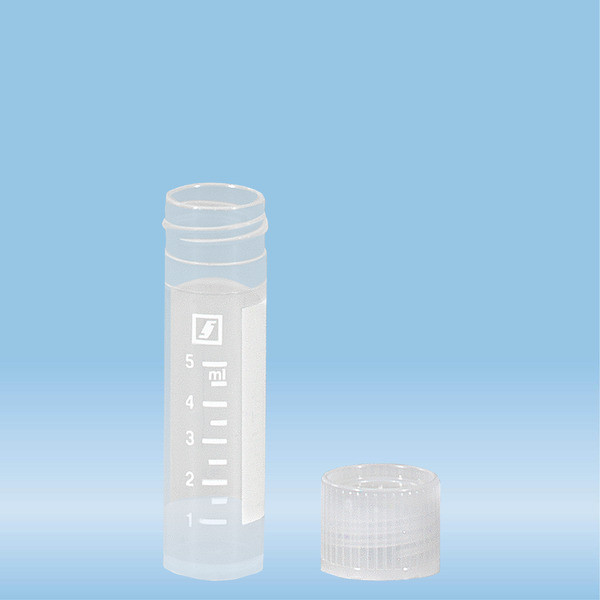 Screw cap tube, 8 ml, (LxØ): 57 x 16.5 mm, PP, with print