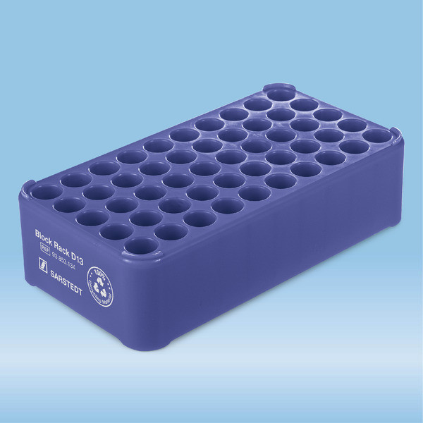 Block Rack D13, Ø opening: 13 mm, 5 x 10, blue