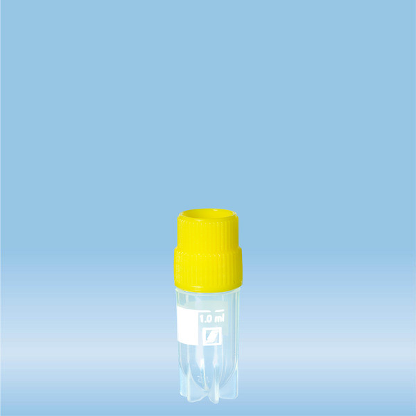 CryoPure tubes, 1.2 ml, QuickSeal screw cap, yellow