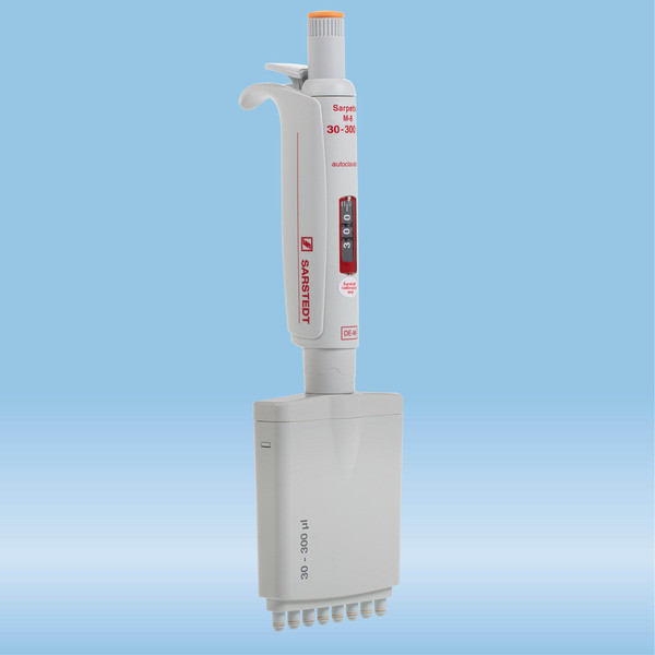 Sarpette® M, 8-channel, variable, 30 µl - 300 µl, orange, 1 piece(s)/case