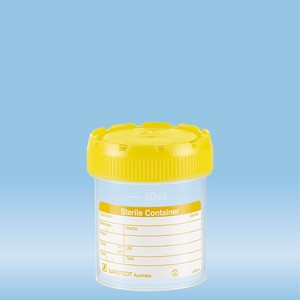 Multi-purpose container, 70 ml, (ØxH): 44 x 55 mm, PP, with paper label