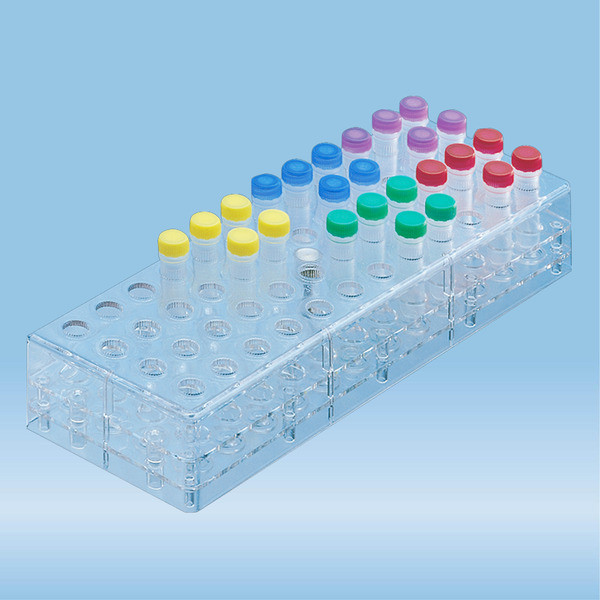 Rack, PC, format: 12 x 4, suitable for screw cap micro tubes