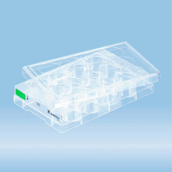 Cell culture plate, 12 well, surface: Suspension, flat base