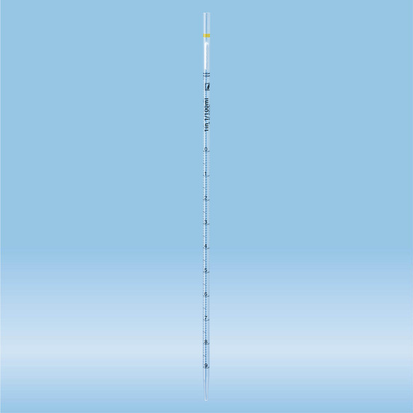 Serological pipette, with tip, plugged, 1 ml, sterile, non-pyrogenic/endotoxin-free, non-cytotoxic,