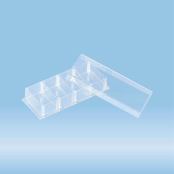 x-well cell culture chamber, 4 wells, on coverglass