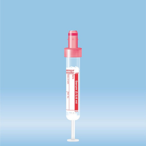 S-Monovette® Serum, 2.6 ml, Cap red, (LxØ): 65 x 13 mm, with paper ...