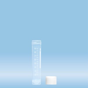 Screw cap tube, 10 ml, (LxØ): 79 x 16 mm, PP, with print