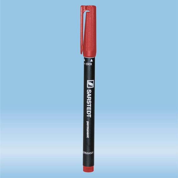 Felt marker, red, waterproof