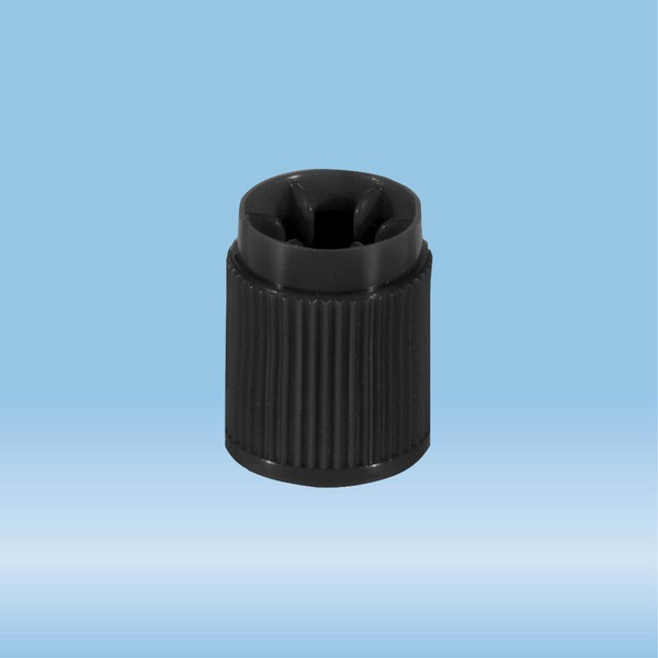 Screw cap, HD-PE, brown, for tubes Ø 13 mm