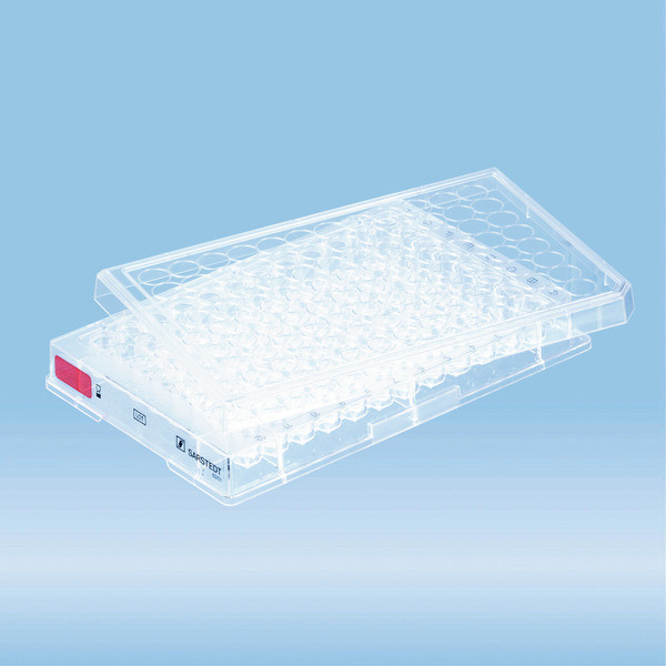 Cell culture plate, 96 well, surface: Standard, base shape: conical