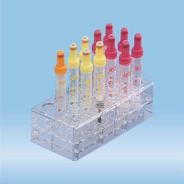 Rack, PC, format: 6 x 3, suitable for tubes, S-Monovette® 13 mm Ø