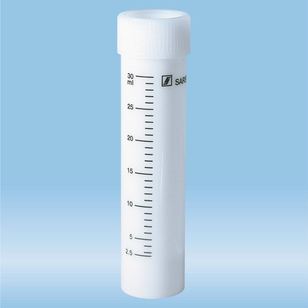 Screw cap tube, 30 ml, (LxØ): 107 x 25 mm, PP, with print