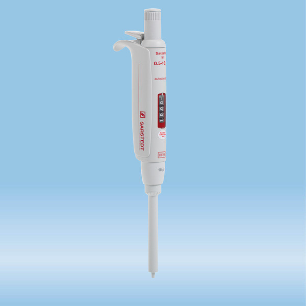 Sarpette® M, single-channel, variable, 0.5 µl - 10 µl, grey, 1 piece(s)/case