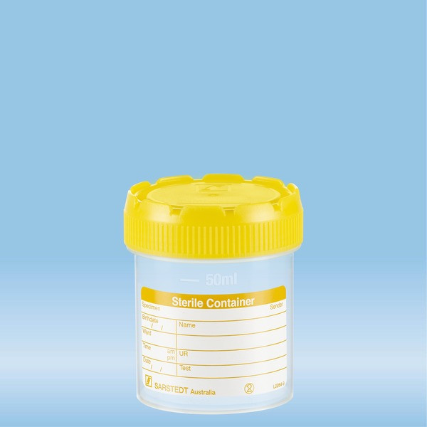 Multi-purpose container, 70 ml, (LxØ): 55 x 44 mm, graduated, PP, with paper label
