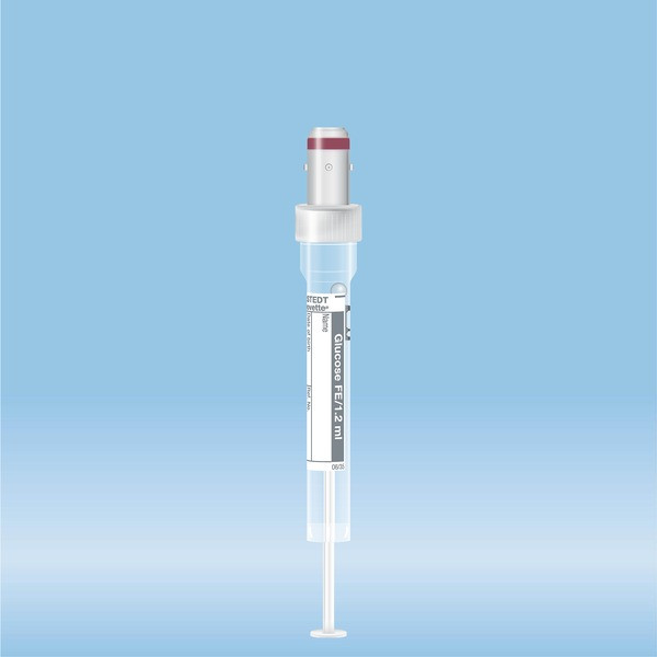 S-Monovette® Fluoride/EDTA FE, 1.2 ml, cap grey, (LxØ): 66 x 8 mm, with plastic label