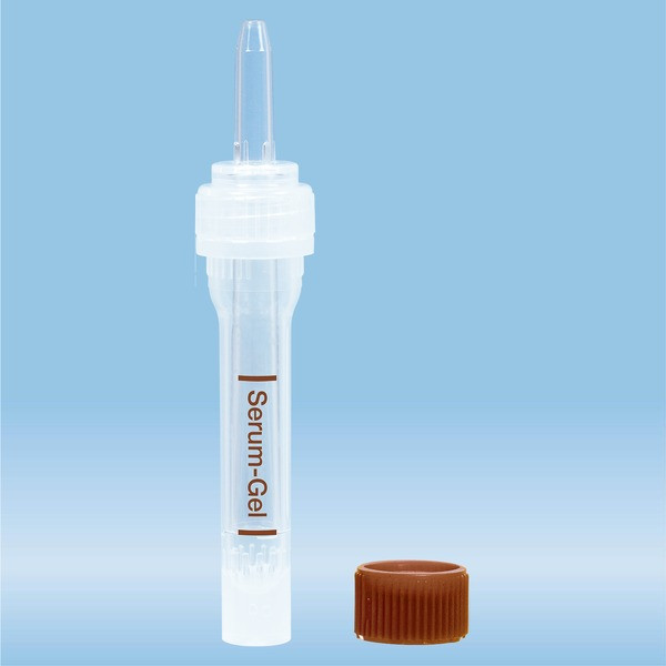 Multivette® 600 Serum Gel CAT, 600 µl, cap brown, screw cap