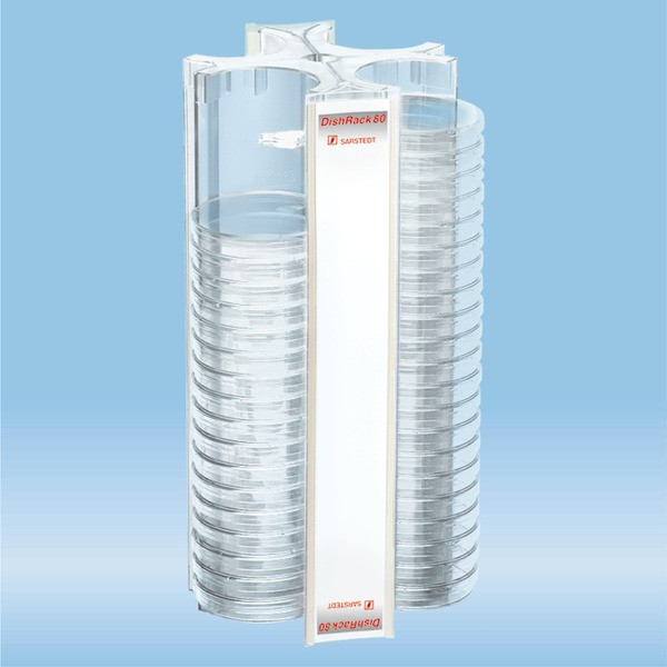 DishRack, height: 370 mm, transparent, for 88 petri dishes with 92 mm Ø