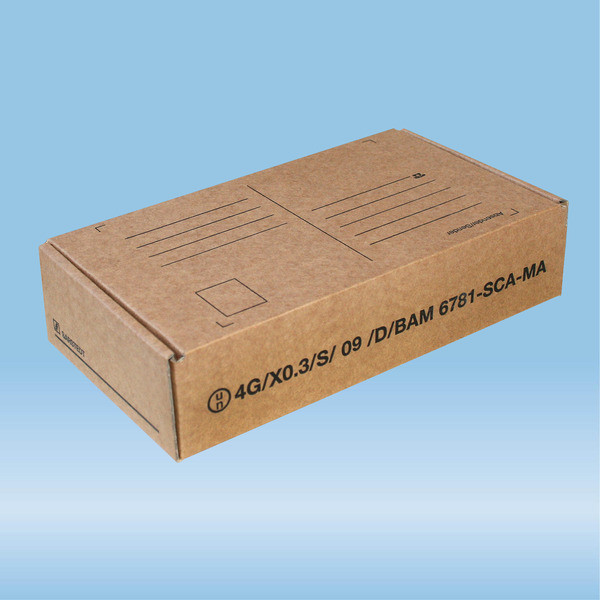 Post transport packaging, 107 x 198 x 50 mm, for diagnostic specimens