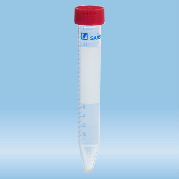 Screw cap tube, 15 ml, (LxØ): 120 x 17 mm, PP, with print