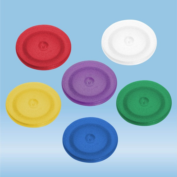Colour-coded inserts, colour mix, suitable for screw caps of tubes 16.5 mm