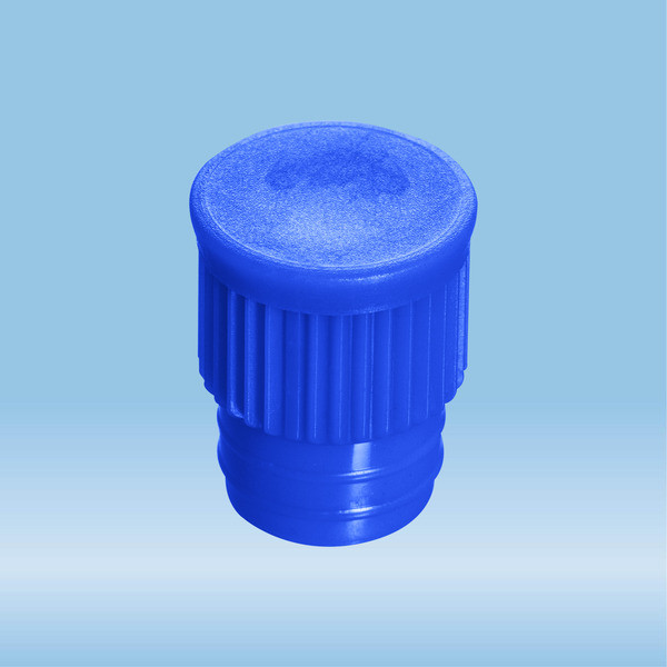 Push cap, blue, suitable for tubes Ø 15.7 mm