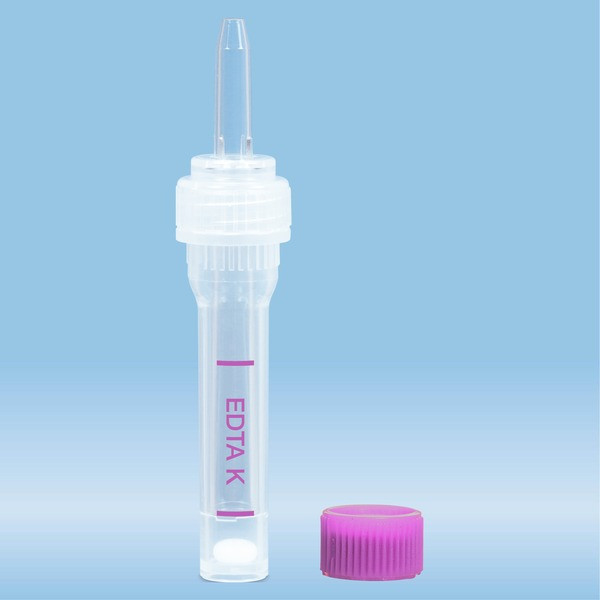 Multivette® 600 EDTA K3E, 600 µl, cap violet, screw cap