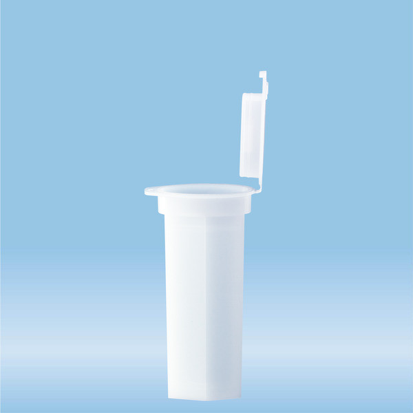 Slide mailing container, length: 85 mm, cap attached